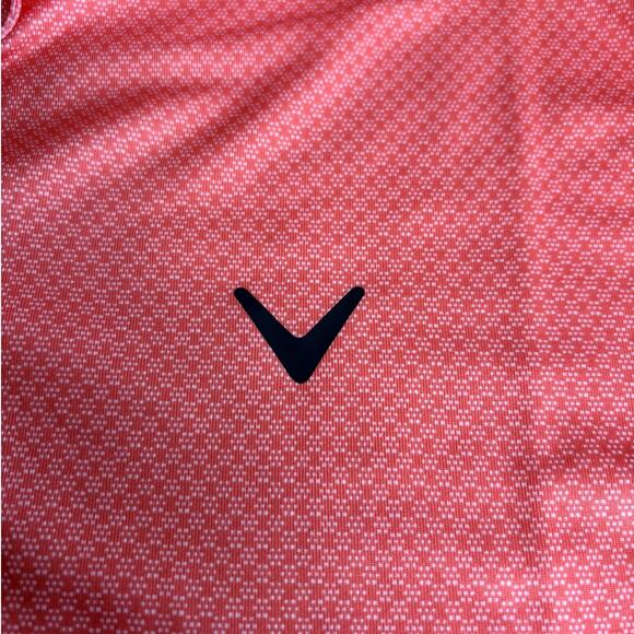 Callaway Men's Orange Golf Polo Short Sleeve Performance Collared Shirt  XL - Picture 3 of 5